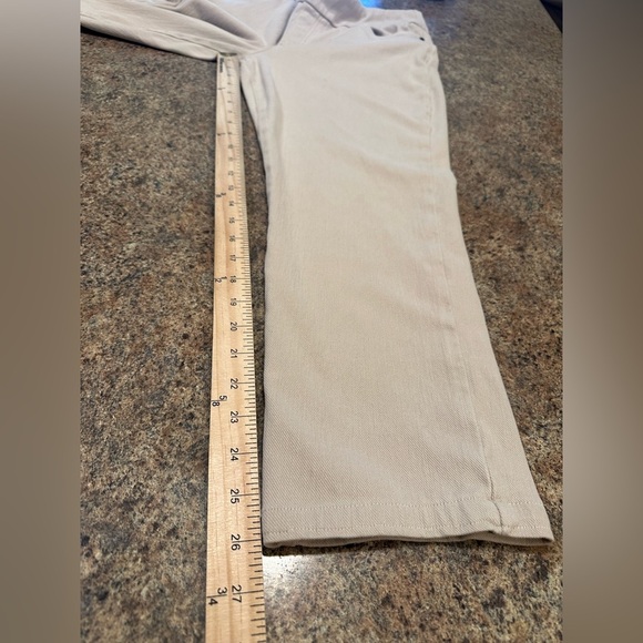 Coldwater Creek Pants Size 14 Light Beige Pull on Wide Elastic Waistband - Picture 12 of 15